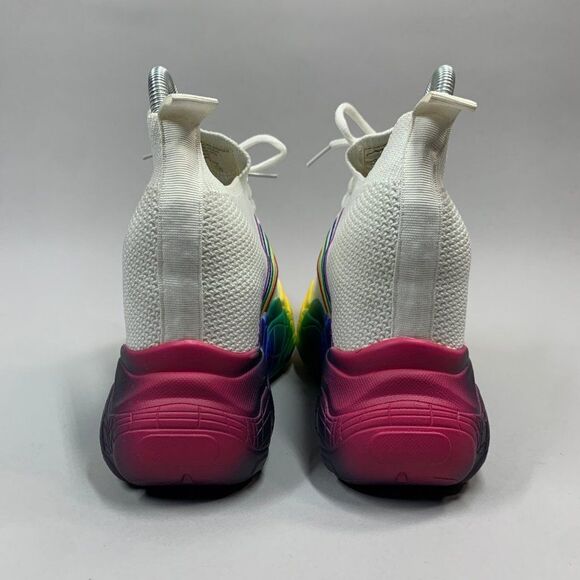 Anthony Wang Shoes Women's‎ 7.5 Rainbow Extra High Hidden Wedge Fashion Sneakers - Picture 6 of 14
